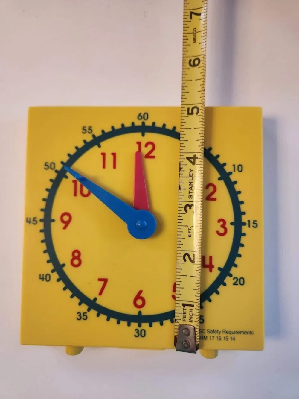 Clock Math Manipulative Teaching Time Plastic Educational Toy Analog Clock Learn